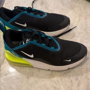 Nike 270 Black and Blue Air Max Shoes